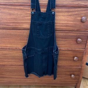 Black overalls dress